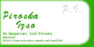 piroska izso business card
